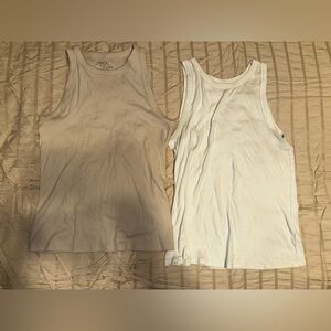 A New Day White and Cream Ribbed Tops